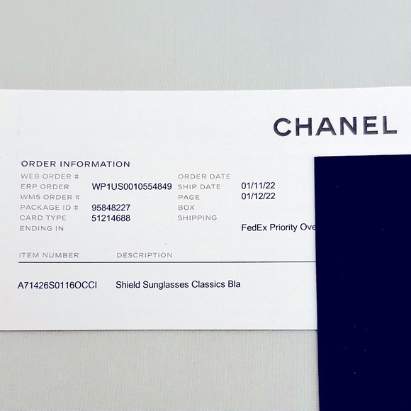 NWT Chanel 5449-C501/S6 Women's Black Shield Gradient Sunglasses - Picture 16 of 16